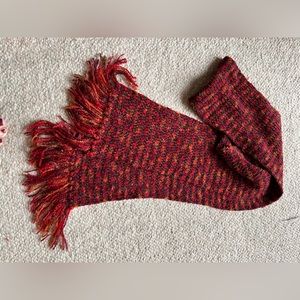 Soft knit tasseled scarf